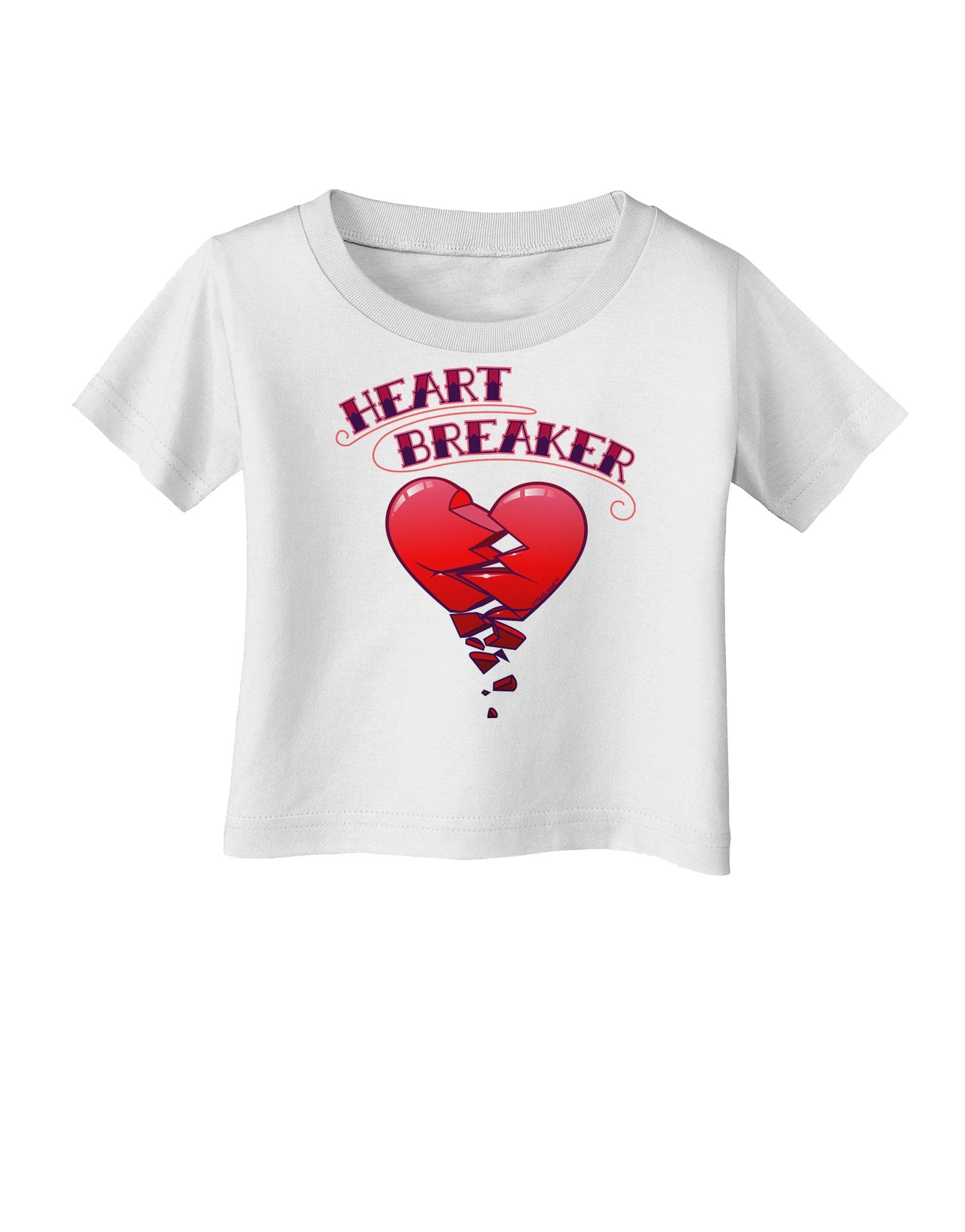 Heart Breaker Cute Infant T-Shirt-Infant T-Shirt-TooLoud-White-06-Months-Davson Sales