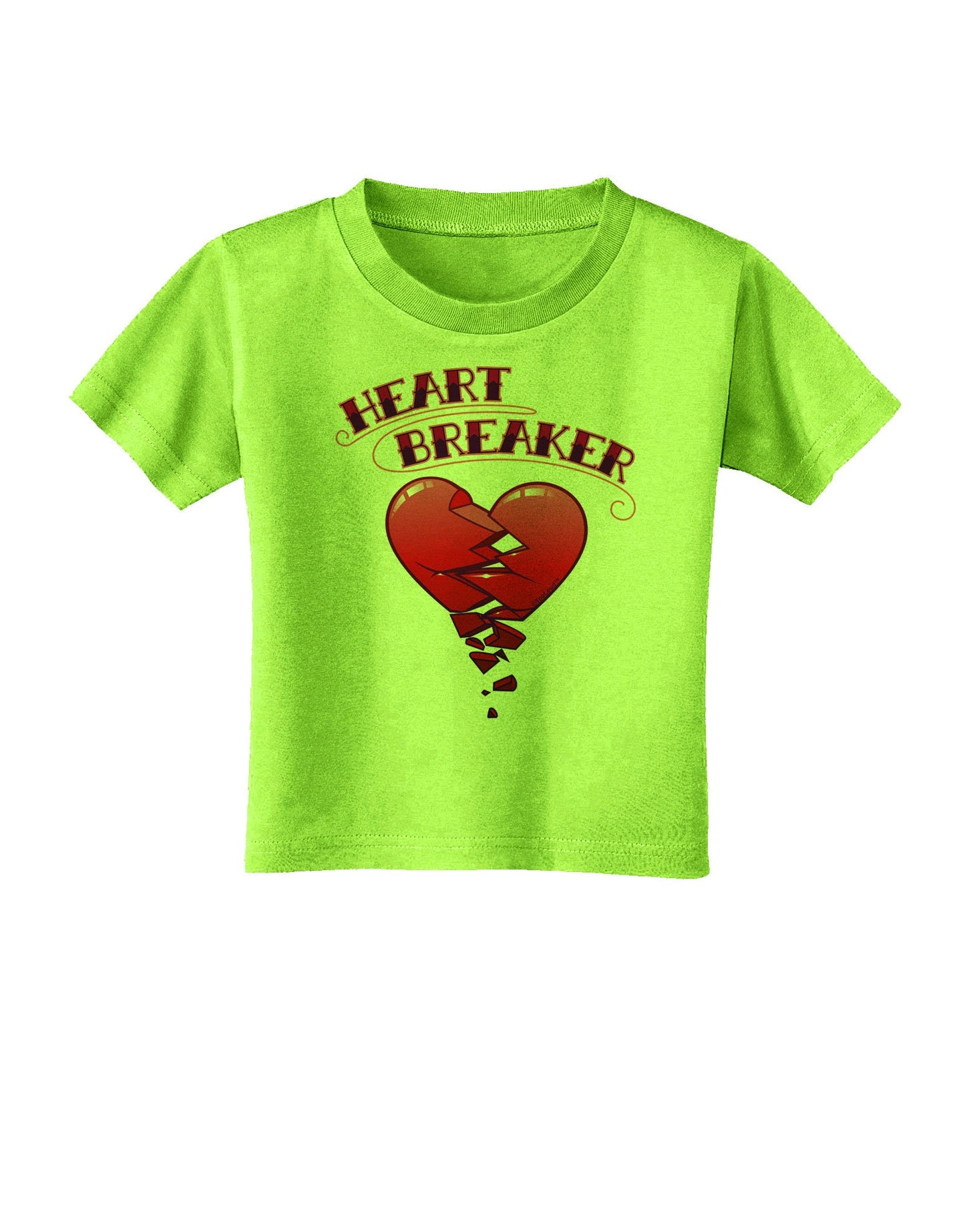 Heart Breaker Cute Toddler T-Shirt-Toddler T-Shirt-TooLoud-Lime-Green-2T-Davson Sales