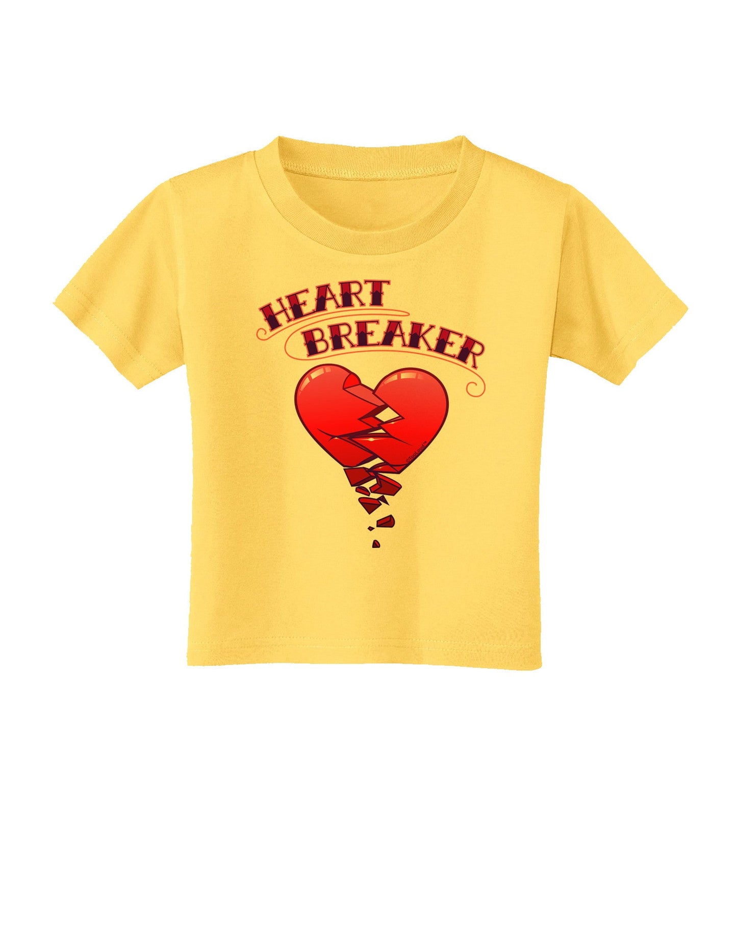 Heart Breaker Cute Toddler T-Shirt-Toddler T-Shirt-TooLoud-Yellow-2T-Davson Sales
