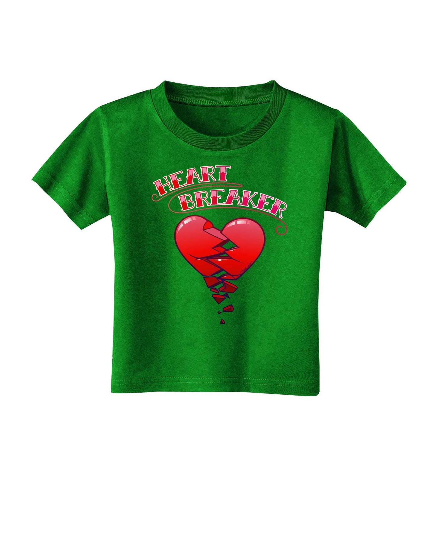 Heart Breaker Cute Toddler T-Shirt Dark by-Toddler T-Shirt-TooLoud-Clover-Green-2T-Davson Sales
