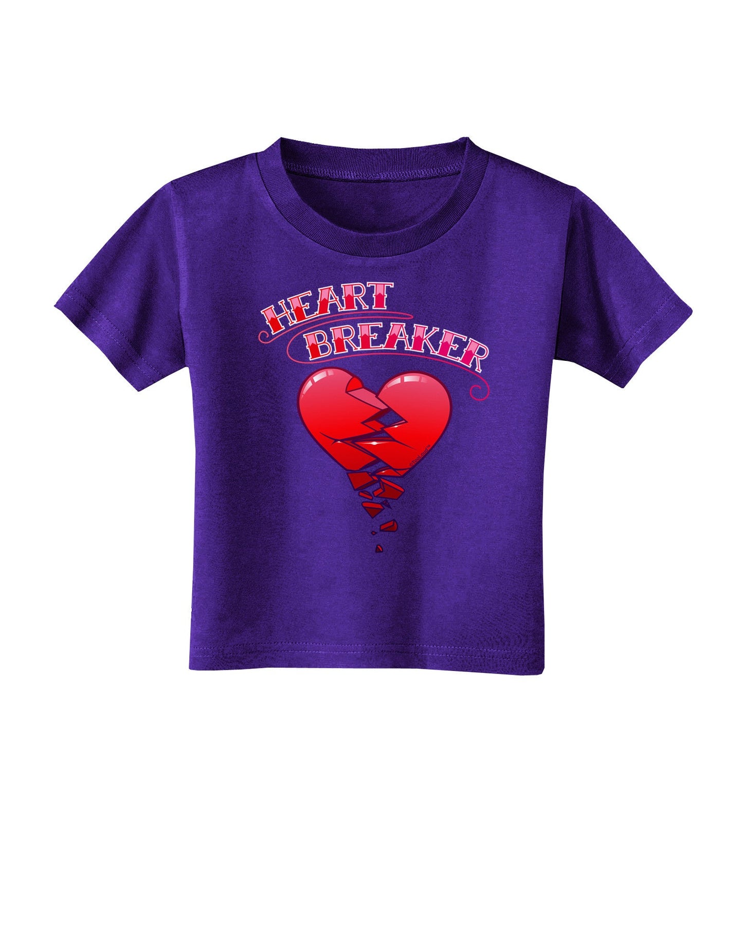 Heart Breaker Cute Toddler T-Shirt Dark by-Toddler T-Shirt-TooLoud-Purple-2T-Davson Sales