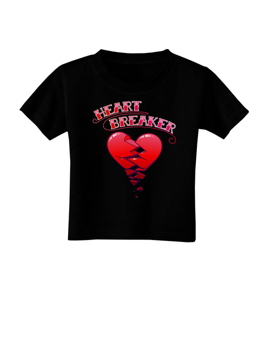 Heart Breaker Cute Toddler T-Shirt Dark by-Toddler T-Shirt-TooLoud-Black-2T-Davson Sales