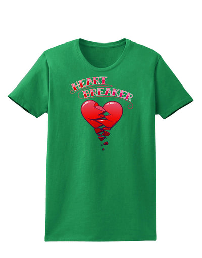 Heart Breaker Cute Womens Dark T-Shirt-TooLoud-Kelly-Green-X-Small-Davson Sales