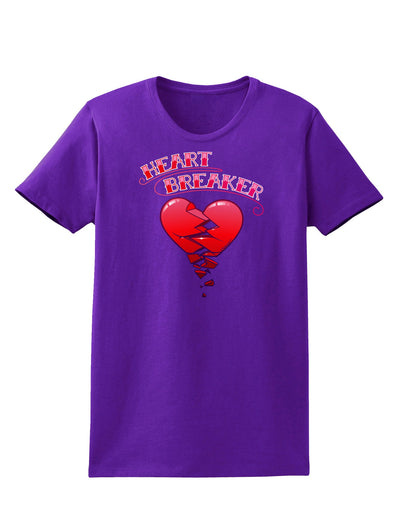 Heart Breaker Cute Womens Dark T-Shirt-TooLoud-Purple-X-Small-Davson Sales