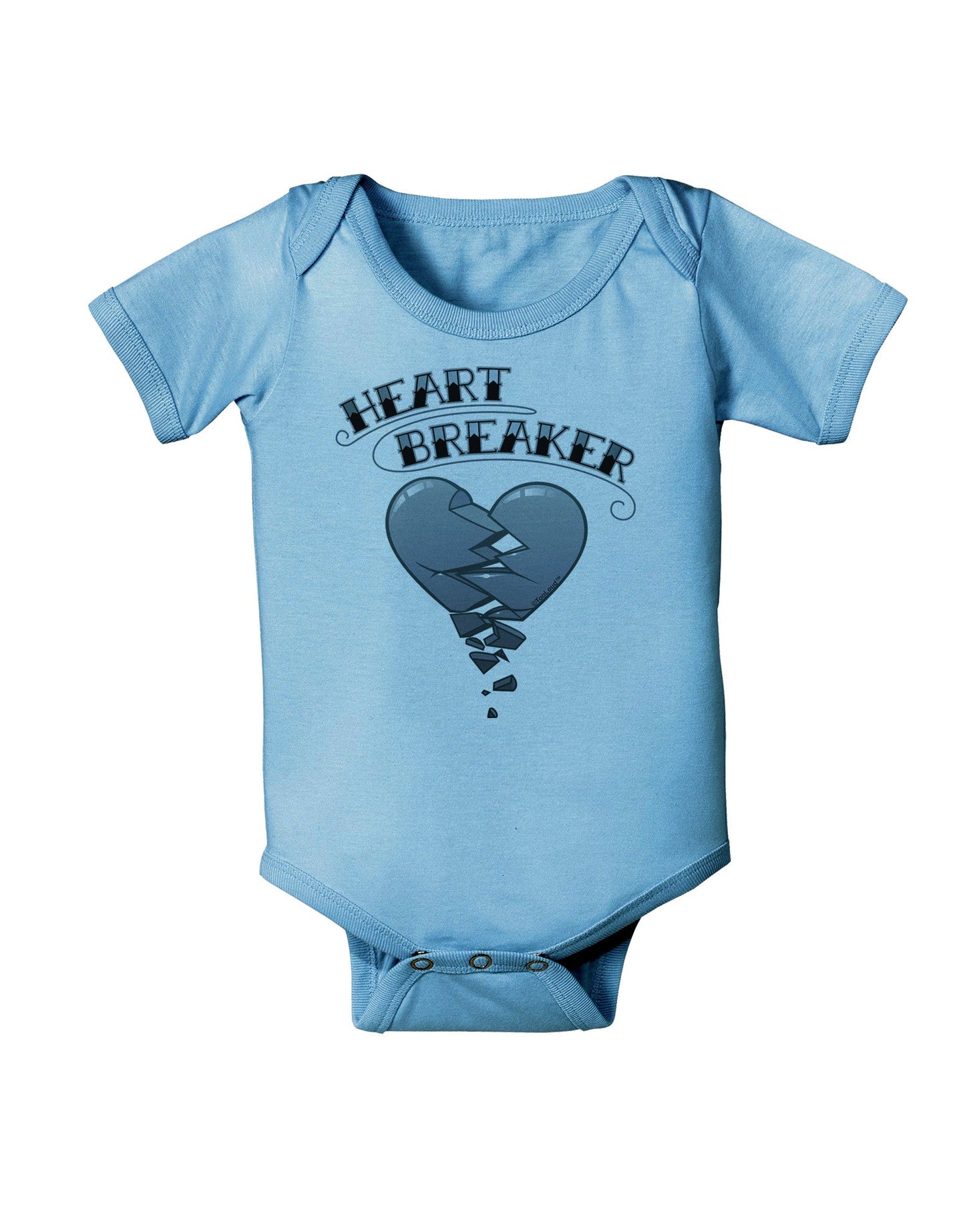Heart Breaker Manly Baby Romper Bodysuit by-Baby Romper-TooLoud-LightBlue-06-Months-Davson Sales