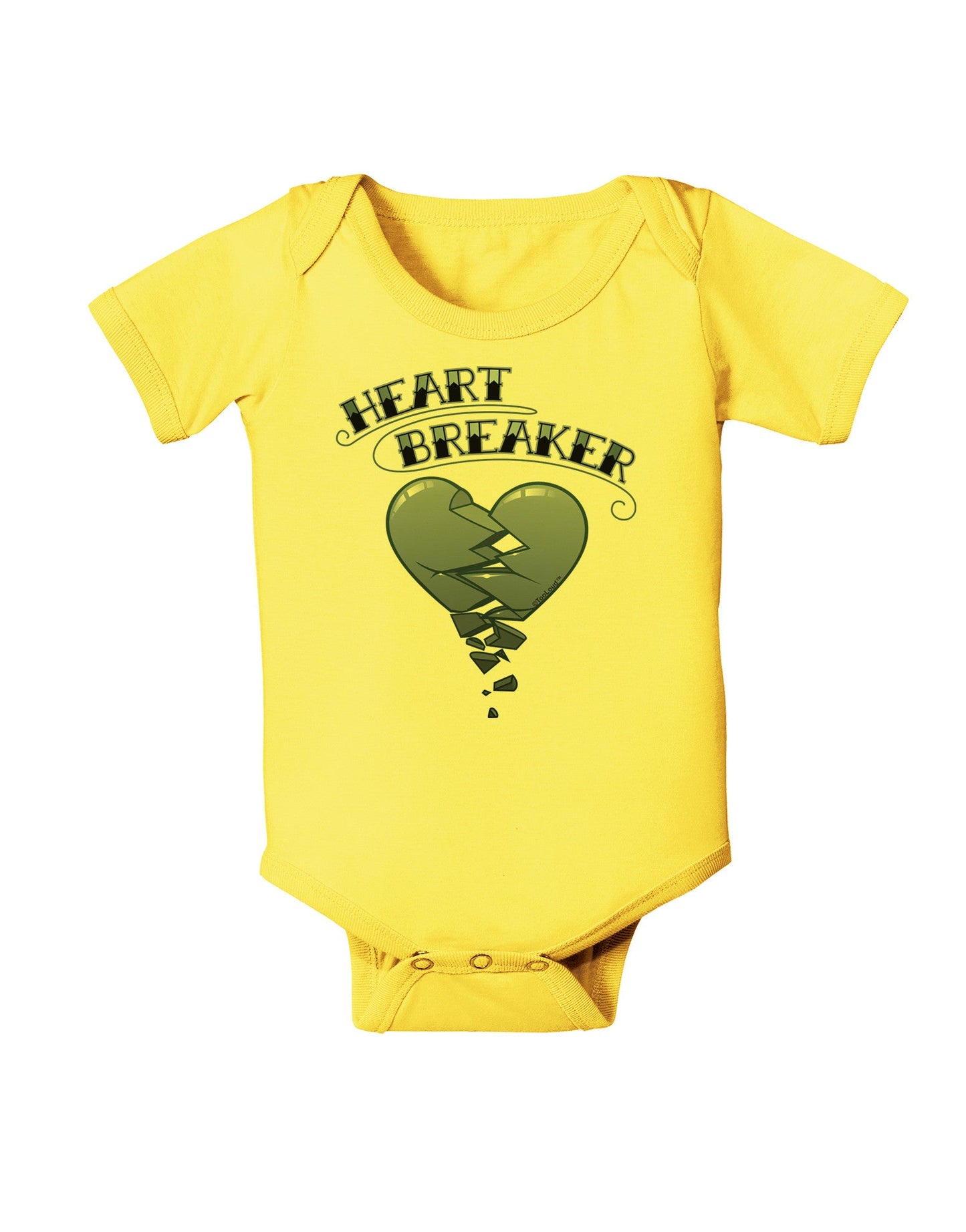 Heart Breaker Manly Baby Romper Bodysuit by-Baby Romper-TooLoud-Yellow-06-Months-Davson Sales