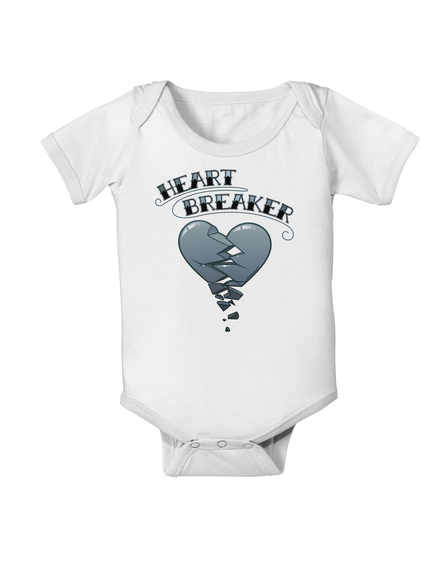 Heart Breaker Manly Baby Romper Bodysuit by-Baby Romper-TooLoud-White-06-Months-Davson Sales