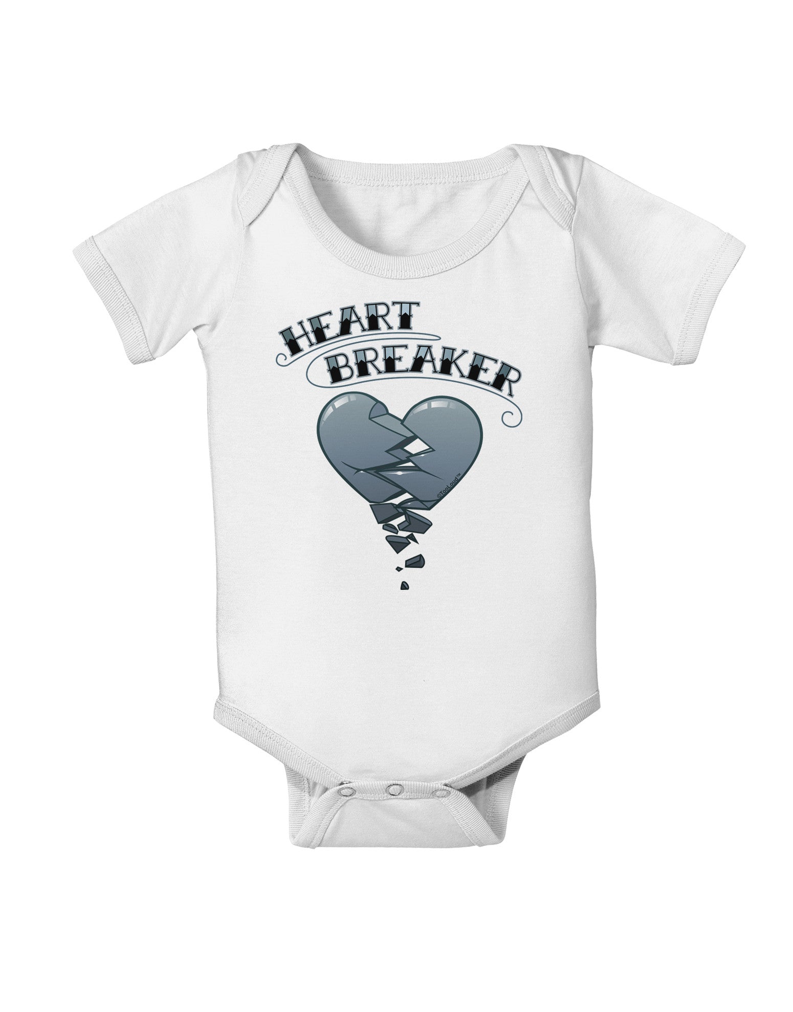 Heart Breaker Manly Baby Romper Bodysuit by-Baby Romper-TooLoud-White-06-Months-Davson Sales