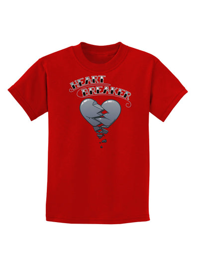 Heart Breaker Manly Childrens Dark T-Shirt-Childrens T-Shirt-TooLoud-Red-X-Small-Davson Sales