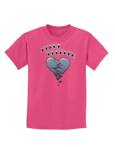 Heart Breaker Manly Childrens Dark T-Shirt-Childrens T-Shirt-TooLoud-Sangria-X-Small-Davson Sales