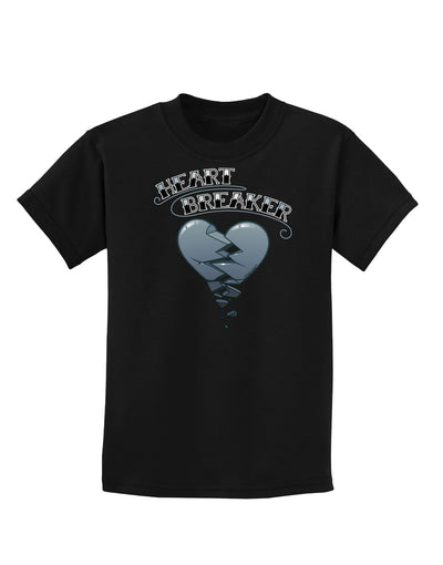 Heart Breaker Manly Childrens Dark T-Shirt-Childrens T-Shirt-TooLoud-Black-X-Small-Davson Sales