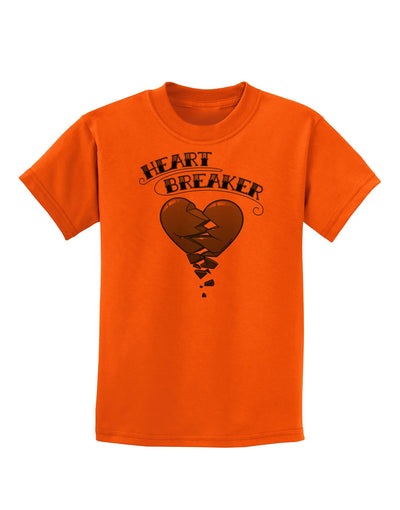 Heart Breaker Manly Childrens T-Shirt-Childrens T-Shirt-TooLoud-Orange-X-Small-Davson Sales