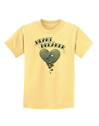 Heart Breaker Manly Childrens T-Shirt-Childrens T-Shirt-TooLoud-Daffodil-Yellow-X-Small-Davson Sales