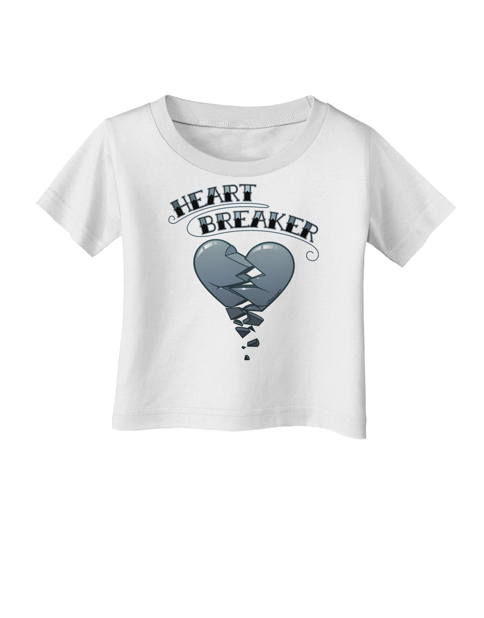 Heart Breaker Manly Infant T-Shirt-Infant T-Shirt-TooLoud-White-06-Months-Davson Sales