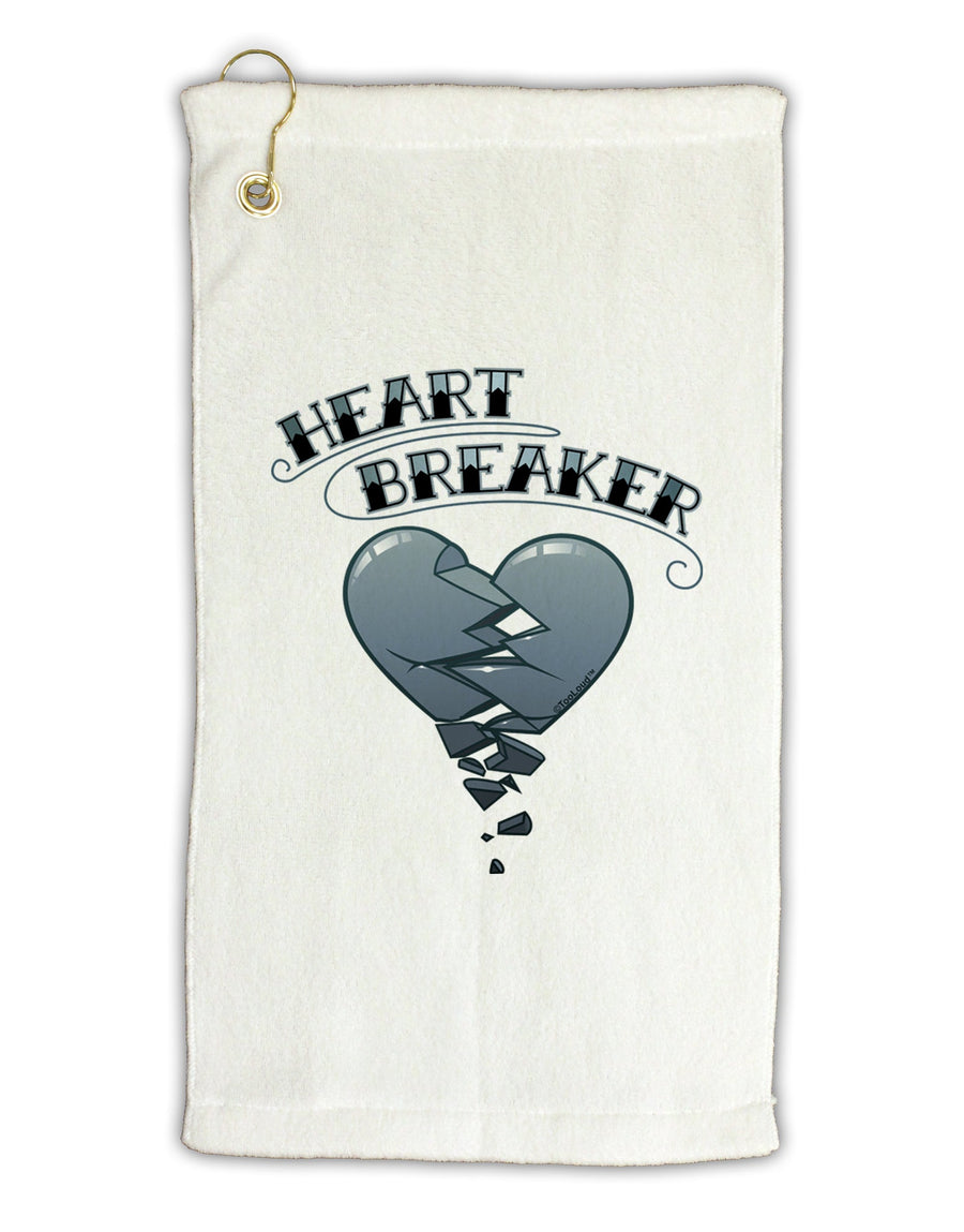 Heart Breaker Manly Micro Terry Gromet Golf Towel 16 x 25 inch by TooLoud-Golf Towel-TooLoud-White-Davson Sales