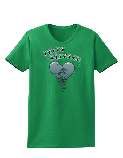 Heart Breaker Manly Womens Dark T-Shirt-TooLoud-Kelly-Green-X-Small-Davson Sales