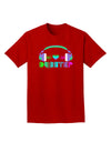 Heart Dubstep Adult Dark T-Shirt-Mens T-Shirt-TooLoud-Red-Small-Davson Sales