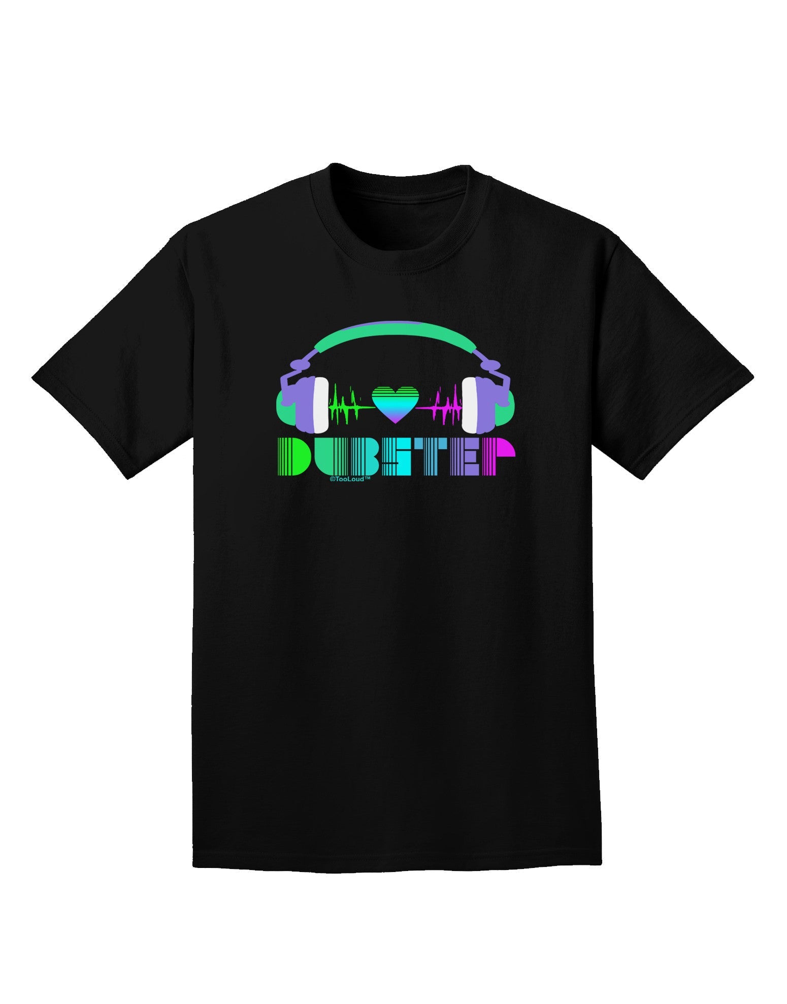 Heart Dubstep Adult Dark T-Shirt-Mens T-Shirt-TooLoud-Black-Small-Davson Sales