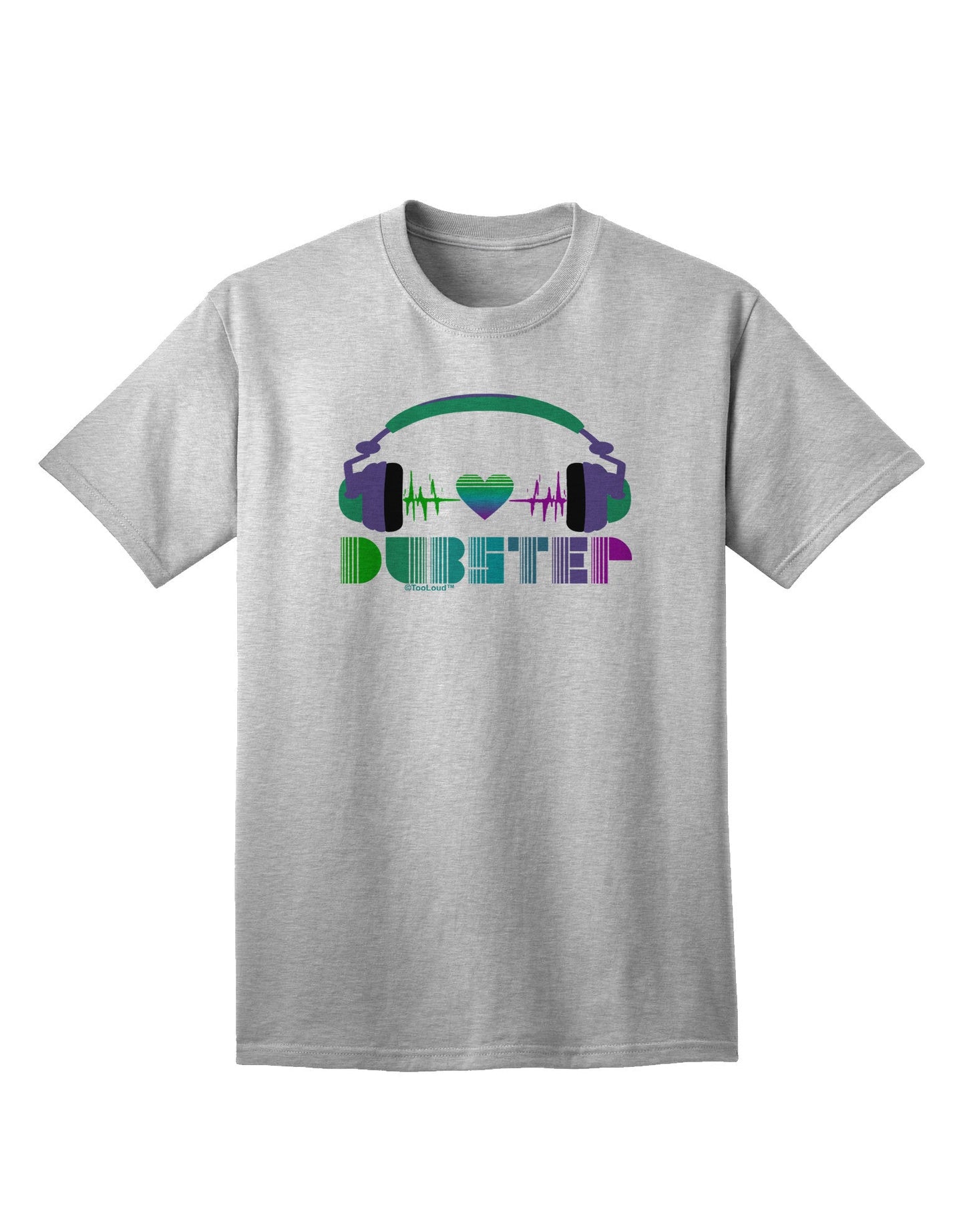 Heart Dubstep Adult T-Shirt-Mens T-Shirt-TooLoud-AshGray-Small-Davson Sales