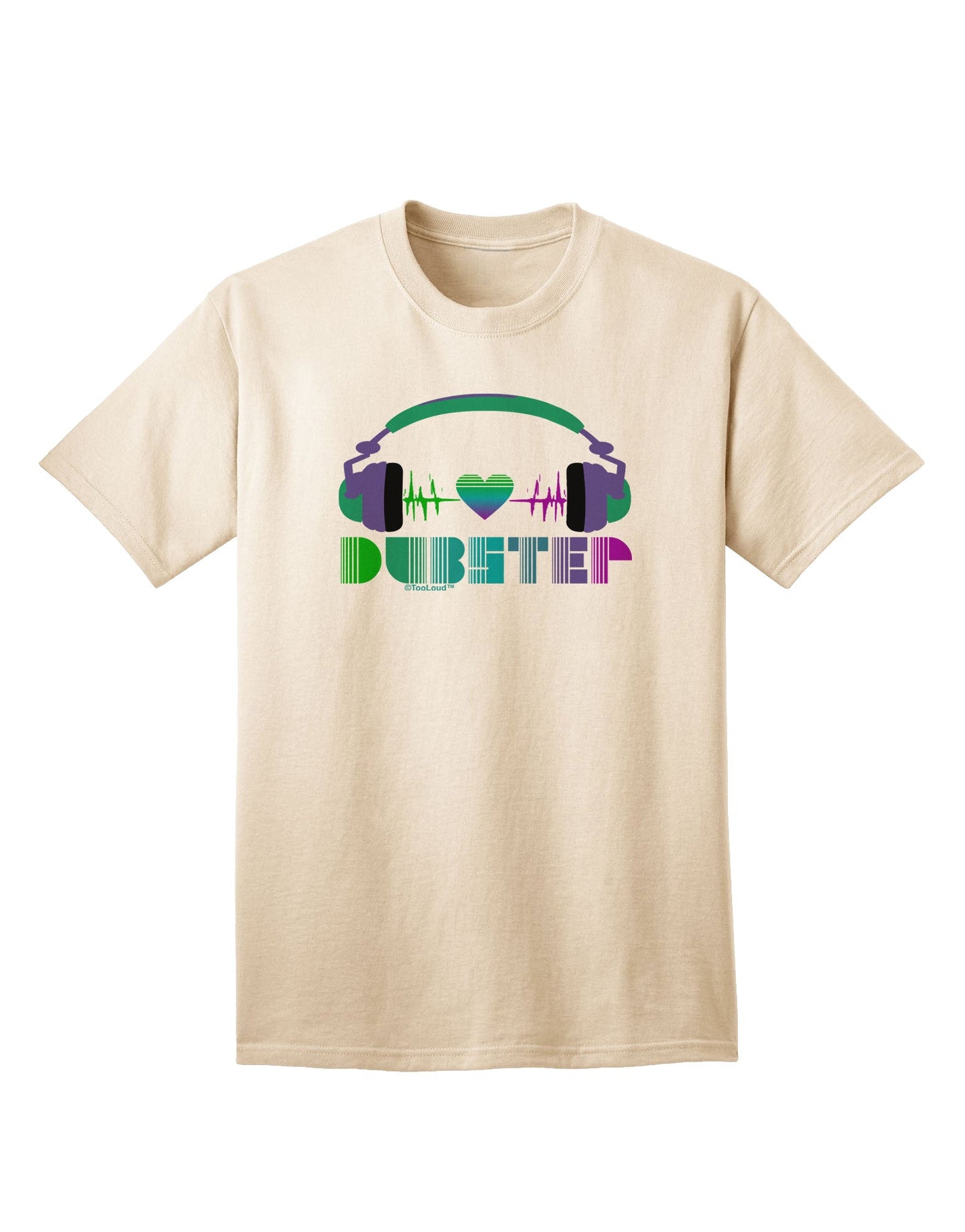 Heart Dubstep Adult T-Shirt-Mens T-Shirt-TooLoud-Natural-Small-Davson Sales