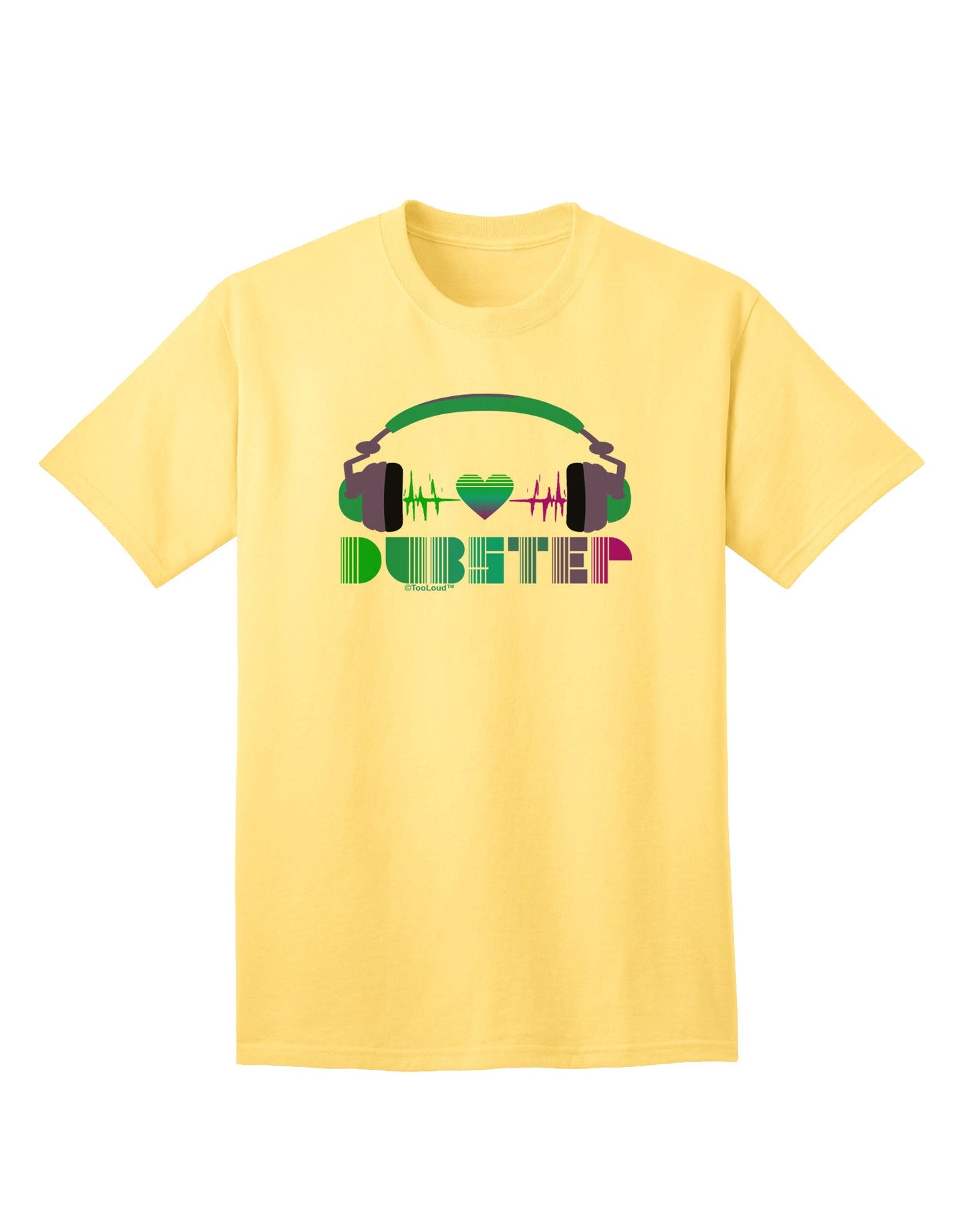 Heart Dubstep Adult T-Shirt-Mens T-Shirt-TooLoud-Yellow-Small-Davson Sales
