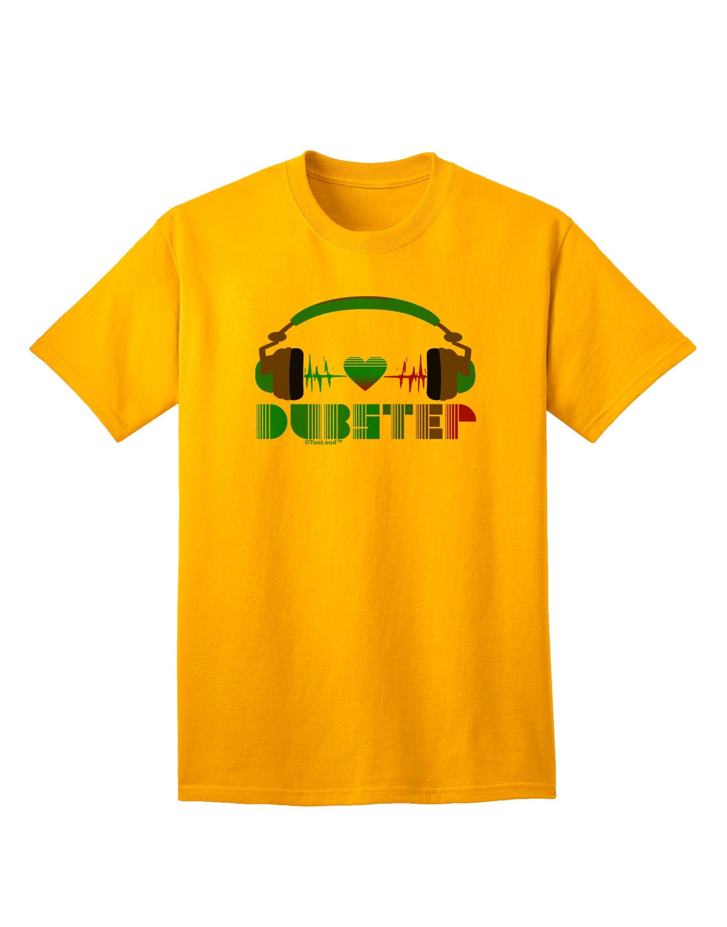 Heart Dubstep Adult T-Shirt-Mens T-Shirt-TooLoud-Gold-Small-Davson Sales