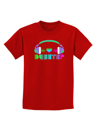 Heart Dubstep Childrens Dark T-Shirt-Childrens T-Shirt-TooLoud-Red-X-Small-Davson Sales