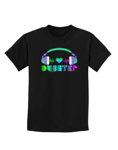 Heart Dubstep Childrens Dark T-Shirt-Childrens T-Shirt-TooLoud-Black-X-Small-Davson Sales