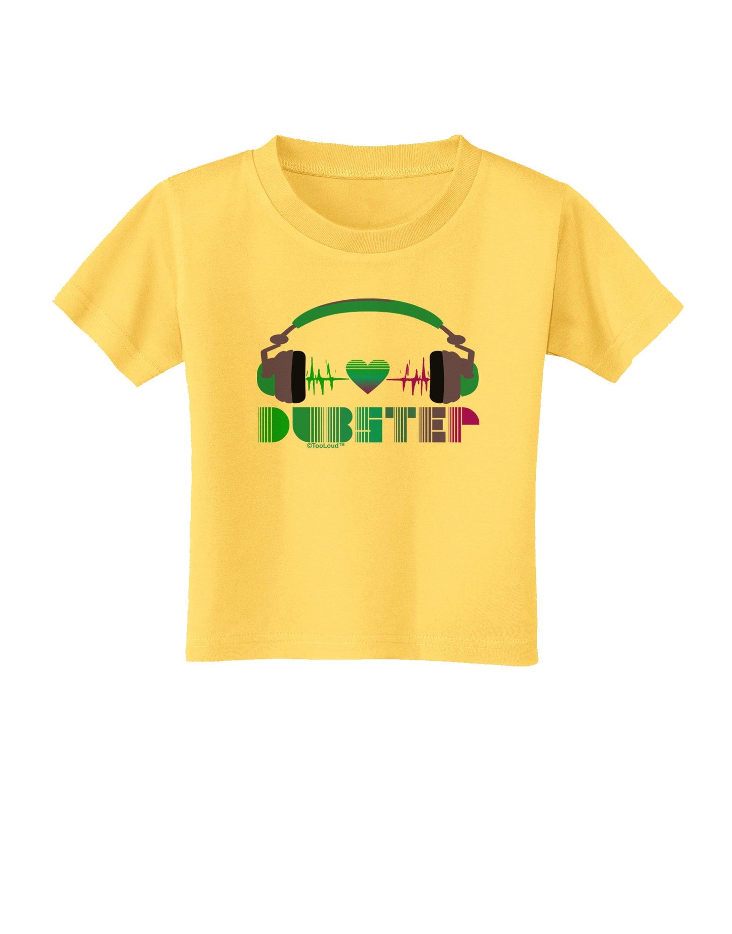 Heart Dubstep Toddler T-Shirt-Toddler T-Shirt-TooLoud-Yellow-2T-Davson Sales