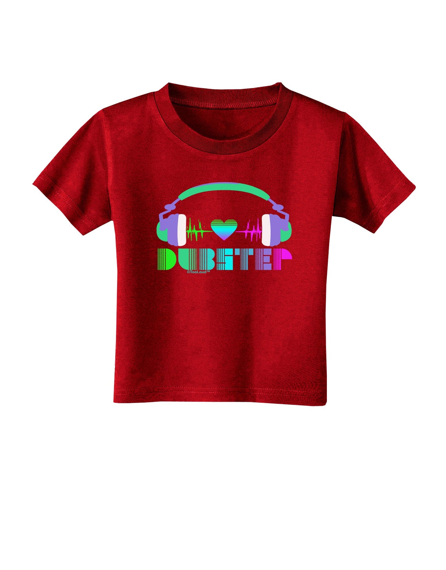 Heart Dubstep Toddler T-Shirt Dark-Toddler T-Shirt-TooLoud-Red-2T-Davson Sales