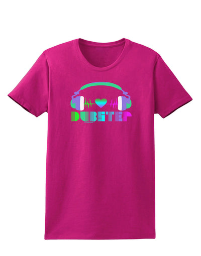 Heart Dubstep Womens Dark T-Shirt-TooLoud-Hot-Pink-Small-Davson Sales