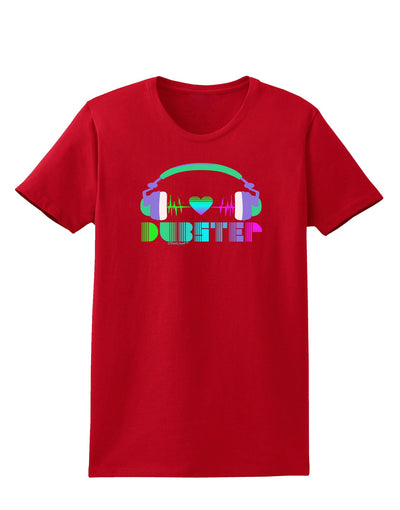 Heart Dubstep Womens Dark T-Shirt-TooLoud-Red-X-Small-Davson Sales