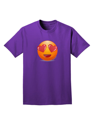 Heart Eye Emoji Adult Dark T-Shirt-Mens T-Shirt-TooLoud-Purple-Small-Davson Sales