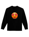 Heart Eye Emoji Adult Long Sleeve Dark T-Shirt-TooLoud-Black-Small-Davson Sales