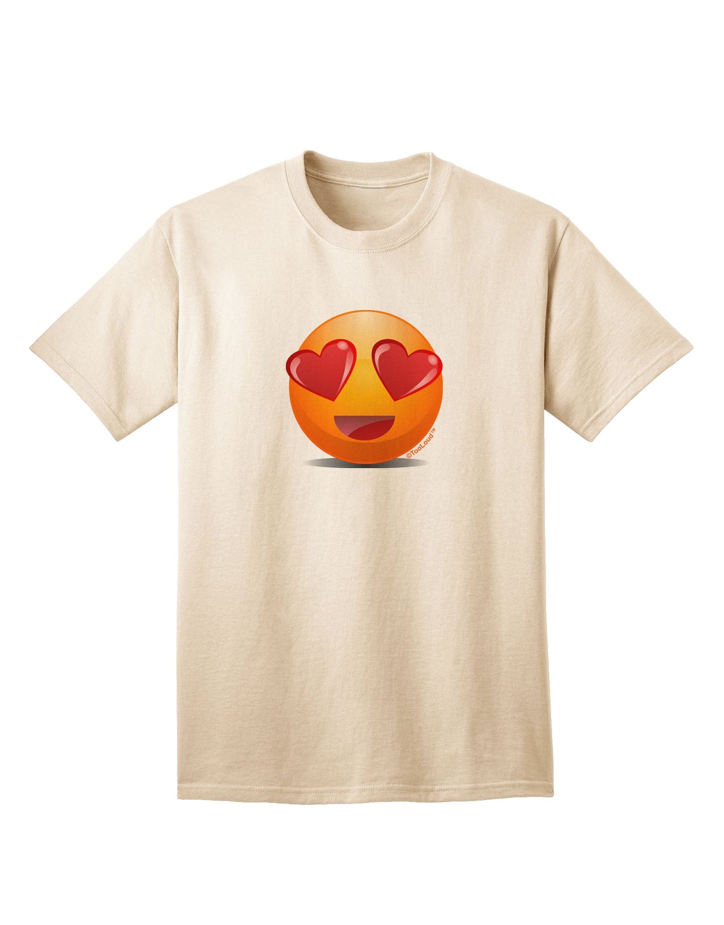 Heart Eye Emoji Adult T-Shirt: Expressive Casual Wear for the Modern Adult-Mens T-shirts-TooLoud-Natural-Small-Davson Sales