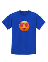 Heart Eye Emoji Childrens Dark T-Shirt-Childrens T-Shirt-TooLoud-Royal-Blue-X-Small-Davson Sales