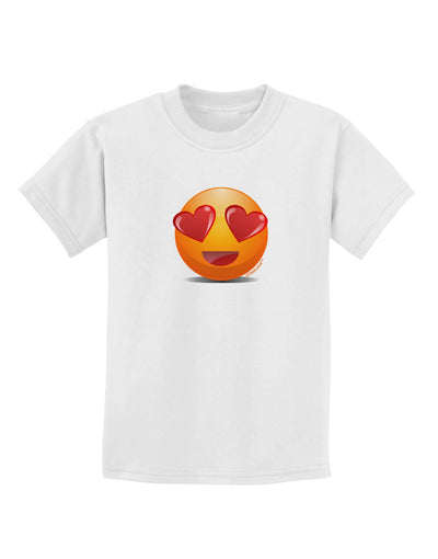 Heart Eye Emoji Childrens T-Shirt-Childrens T-Shirt-TooLoud-White-X-Small-Davson Sales