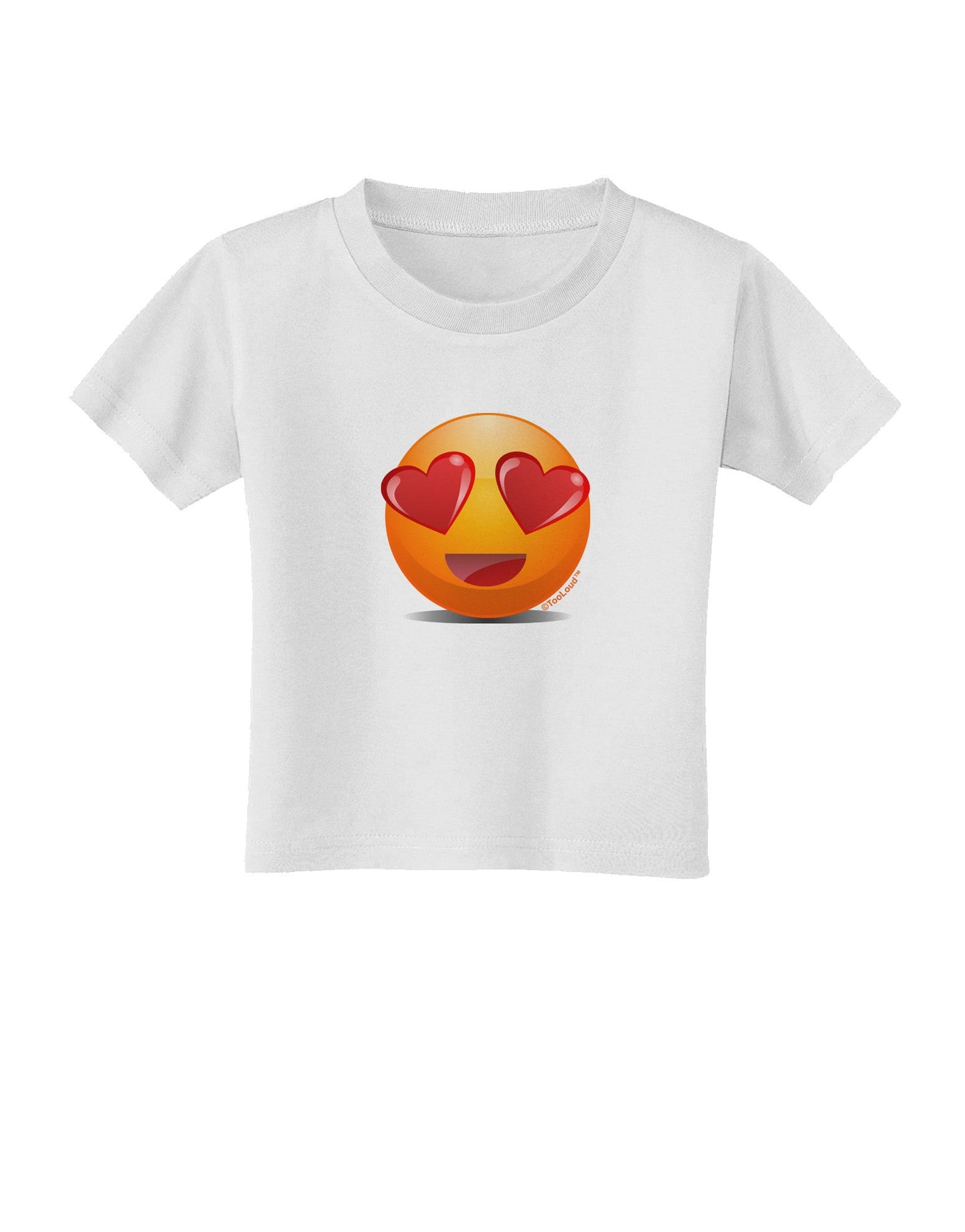 Heart Eye Emoji Toddler T-Shirt-Toddler T-Shirt-TooLoud-White-2T-Davson Sales