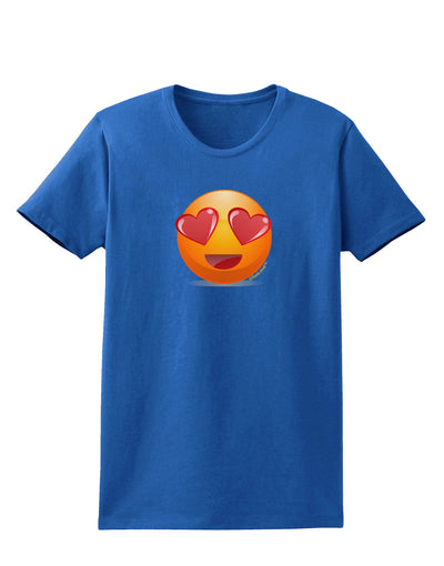 Heart Eye Emoji Womens Dark T-Shirt-TooLoud-Royal-Blue-X-Small-Davson Sales