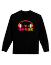 Heart House Adult Long Sleeve Dark T-Shirt-TooLoud-Black-Small-Davson Sales