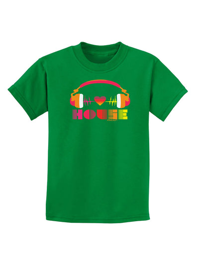 Heart House Childrens Dark T-Shirt-Childrens T-Shirt-TooLoud-Kelly-Green-X-Small-Davson Sales