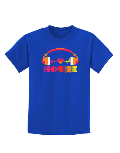 Heart House Childrens Dark T-Shirt-Childrens T-Shirt-TooLoud-Royal-Blue-X-Small-Davson Sales