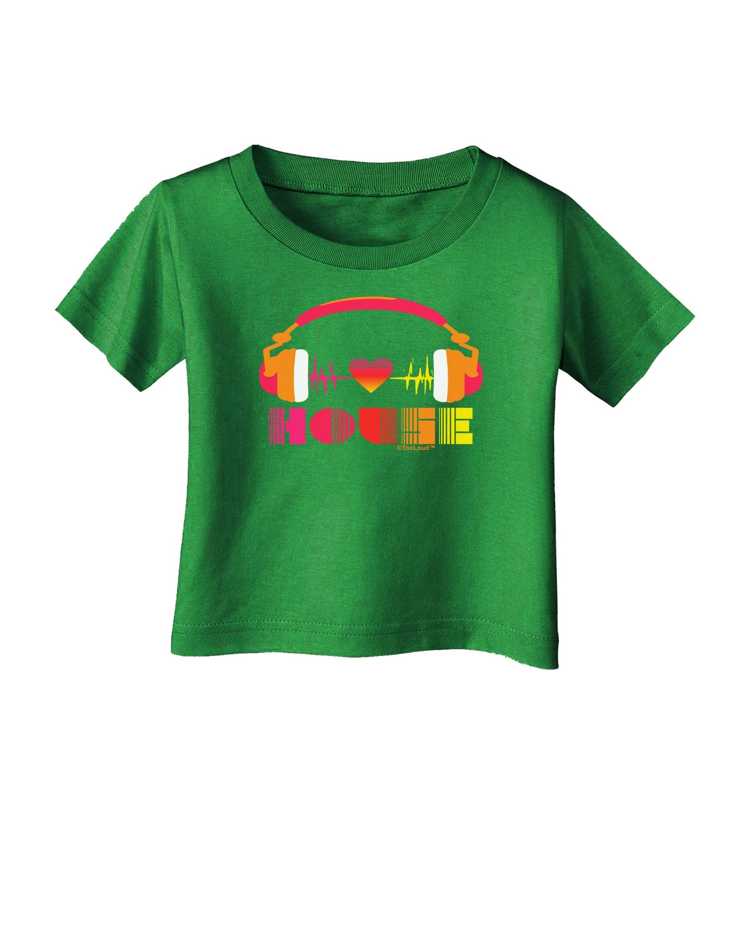Heart House Infant T-Shirt Dark-Infant T-Shirt-TooLoud-Clover-Green-06-Months-Davson Sales