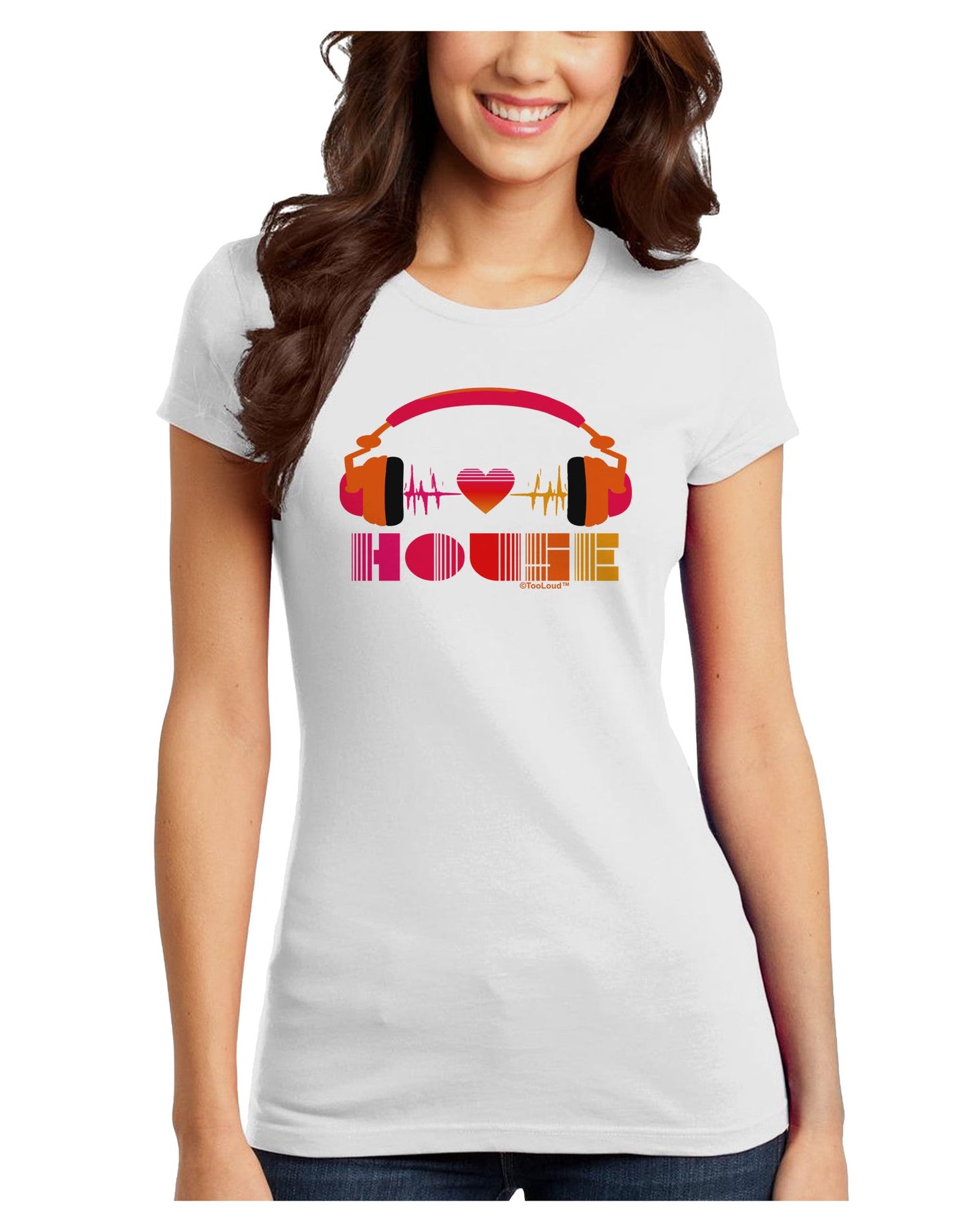 Heart House Juniors T-Shirt-Womens Juniors T-Shirt-TooLoud-White-Juniors Fitted X-Small-Davson Sales