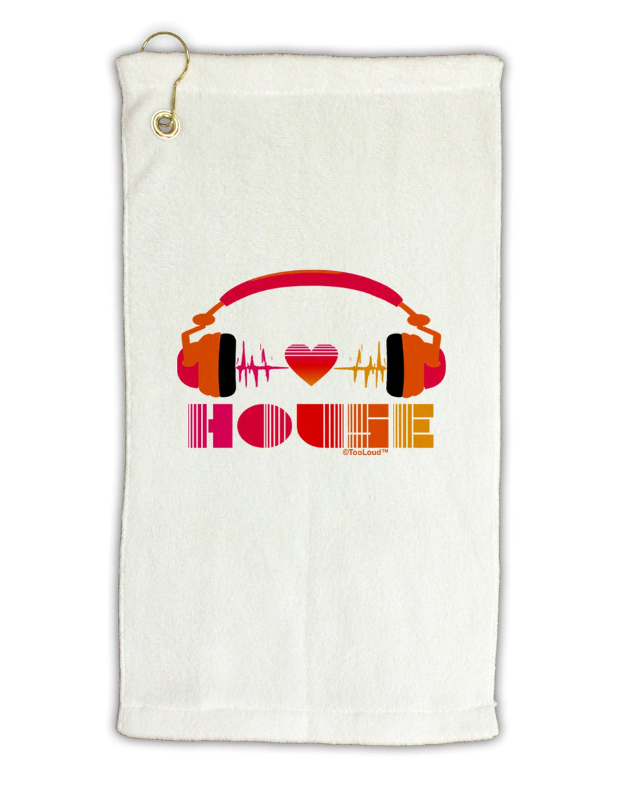 Heart House Micro Terry Gromet Golf Towel 16 x 25 inch-Golf Towel-TooLoud-White-Davson Sales