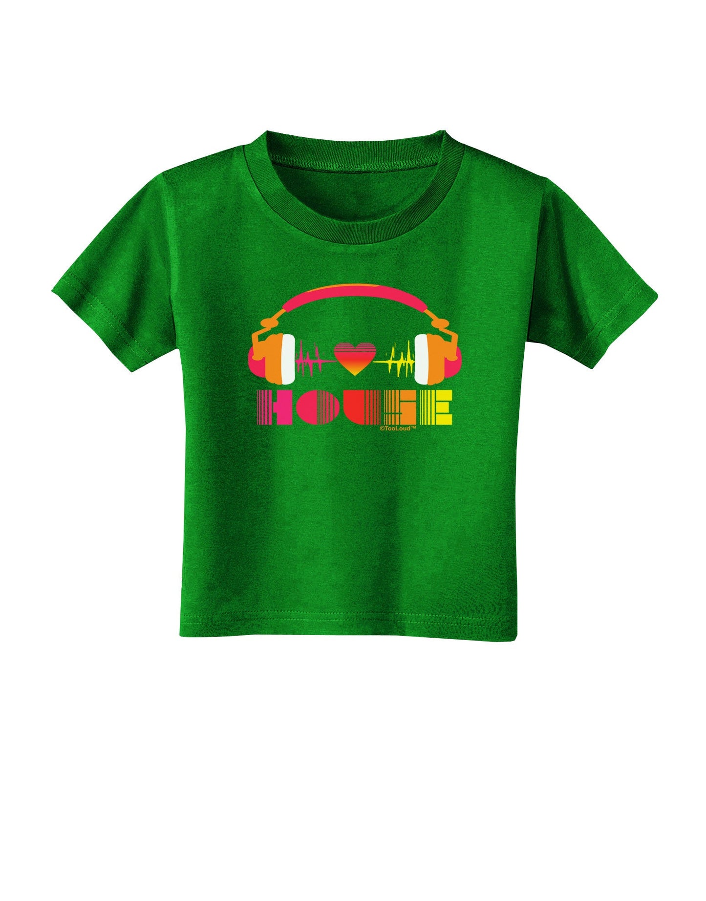 Heart House Toddler T-Shirt Dark-Toddler T-Shirt-TooLoud-Clover-Green-2T-Davson Sales