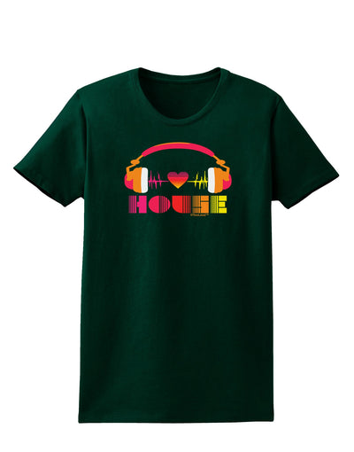 Heart House Womens Dark T-Shirt-TooLoud-Forest-Green-Small-Davson Sales