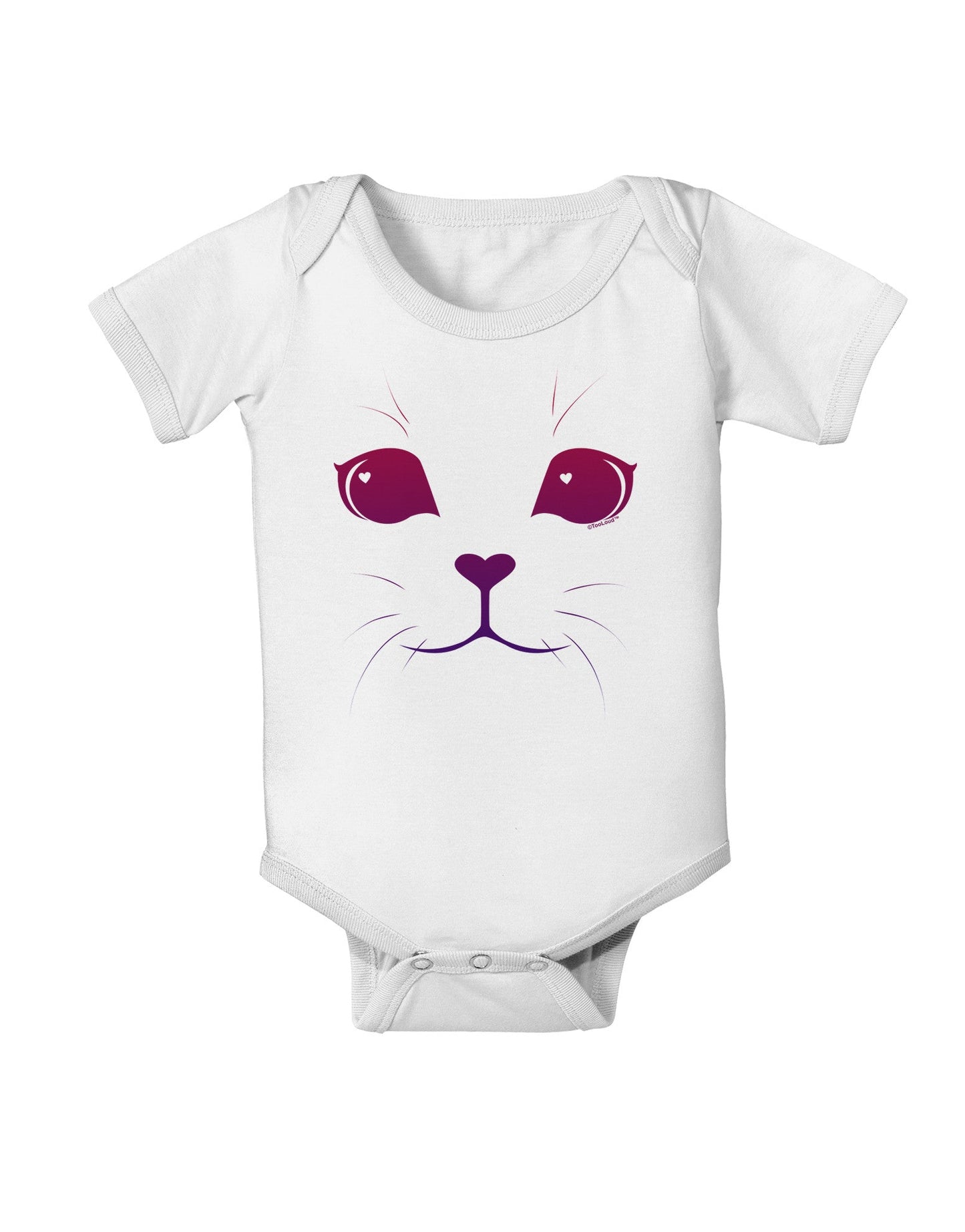 Heart Kitten Baby Romper Bodysuit by-Baby Romper-TooLoud-White-06-Months-Davson Sales