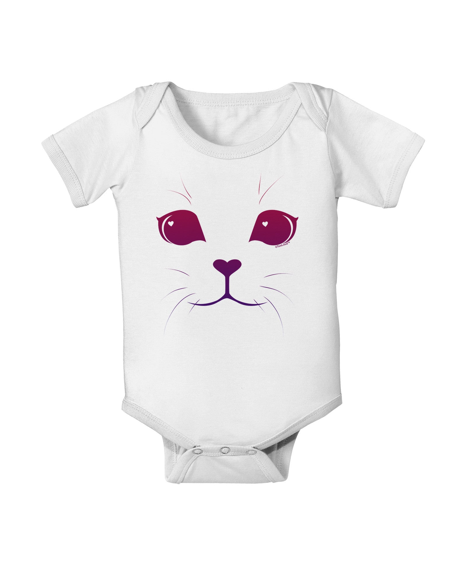 Heart Kitten Baby Romper Bodysuit by-Baby Romper-TooLoud-White-06-Months-Davson Sales