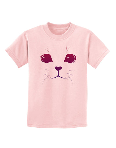 Heart Kitten Childrens T-Shirt-Childrens T-Shirt-TooLoud-PalePink-X-Small-Davson Sales